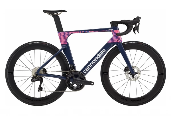 Vélo De Route Cannondale SystemSix Hi-MOD Shimano Ultegra Di2 12V 700 Mm Bleu Rose Team Replica 1 Vélo De Route Cannondale SystemSix Hi-MOD Shimano Ultegra Di2 12V 700 Mm Bleu Rose Team Replica