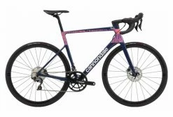 Vélo De Route Cannondale SuperSix EVO Hi-MOD Disc Ultegra Shimano Ultegra 11V 700 Mm Bleu Rose Team Replica Bleu / Rose