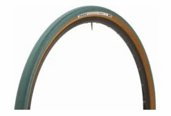 Pneu Gravel Panaracer GravelKing Slick TLC Edition Limitée 700mm Tubeless Ready Souple Bleu Gris Flancs Marron
