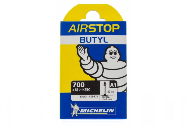 MICHELIN Chambre à Air Route A1 AIRSTOP 700x18/25 Valve Presta 80mm 1 MICHELIN Chambre à Air Route A1 AIRSTOP 700x18/25 Valve Presta 80mm