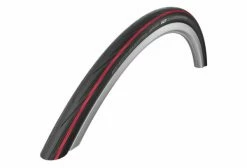 Pneu SCHWALBE Lugano 700 Mm K-Guard Silica TubeType Souple Noir Rouge