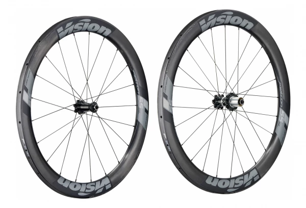 Paire De Roues Vision Metron 55 SL Disc Carbon Boyau | 9/15/12x100 - 9x135 - 12x142mm | Noir 1 Paire De Roues Vision Metron 55 SL Disc Carbon Boyau | 9/15/12x100 - 9x135 - 12x142mm | Noir