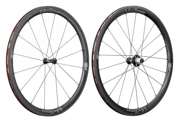 Paire De Roues Vision Metron 40 SL Carbon Tubeless Ready | 9x100 - 9x130mm | Shimano/Sram 1 Paire De Roues Vision Metron 40 SL Carbon Tubeless Ready | 9x100 - 9x130mm | Shimano/Sram