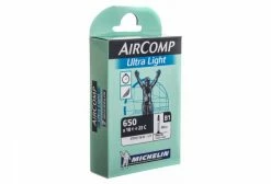 MICHELIN Chambre à Air B1 AIRCOMP Ultralight 650 X 18/23 Valve Presta 60mm