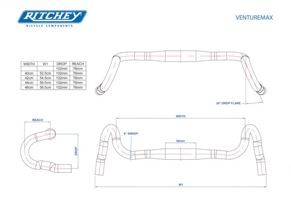 Cintre Ritchey Venturemax COMP Oversize BB Noir 2 Cintre Ritchey Venturemax COMP Oversize BB Noir – Image 2