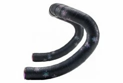 Ruban De Cintre Supacaz Super Sticky Kush Galaxy Noir/Rose Avec Bouchons Violet