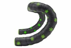 Ruban De Cintre Supacaz Super Sticky Kush Galaxy Noir/Jaune Avec Bouchons