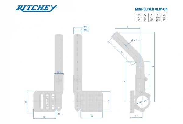 Prolongateurs Ritchey Mini-Sliver Clip-On Noir 10 Prolongateurs Ritchey Mini-Sliver Clip-On Noir – Image 10