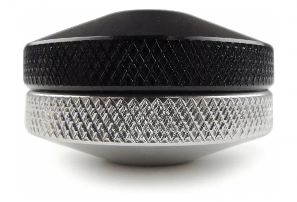 Velo Orange Capot De Direction VéloOrange Knurled Stem Cap Noir Argent 3 Velo Orange Capot De Direction VéloOrange Knurled Stem Cap Noir Argent – Image 3