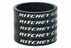 Entretoises Ritchey 1-1/8'' Carbon Glossy 5mm Noir (sachet De 5)