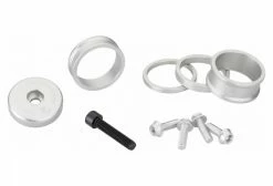 Kit De Personnalisation Wolf Tooth Anodized Color Kit (Entretoises De Direction, Capot De Direction, Vis De Porte-Bidon) Argent