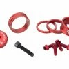 Kit De Personnalisation Wolf Tooth Anodized Color Kit (Entretoises De Direction, Capot De Direction, Vis De Porte-Bidon) Rouge