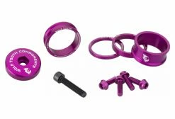 Kit De Personnalisation Wolf Tooth Anodized Color Kit (Entretoises De Direction, Capot De Direction, Vis De Porte-Bidon) Violet